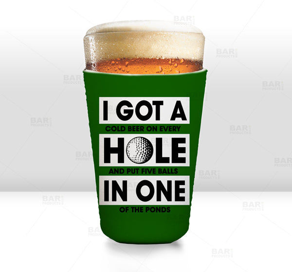 Personalized Custom Name Pint Glass Cooler - Insulated Beer Mug for Golf, Parties, and Outdoor Events