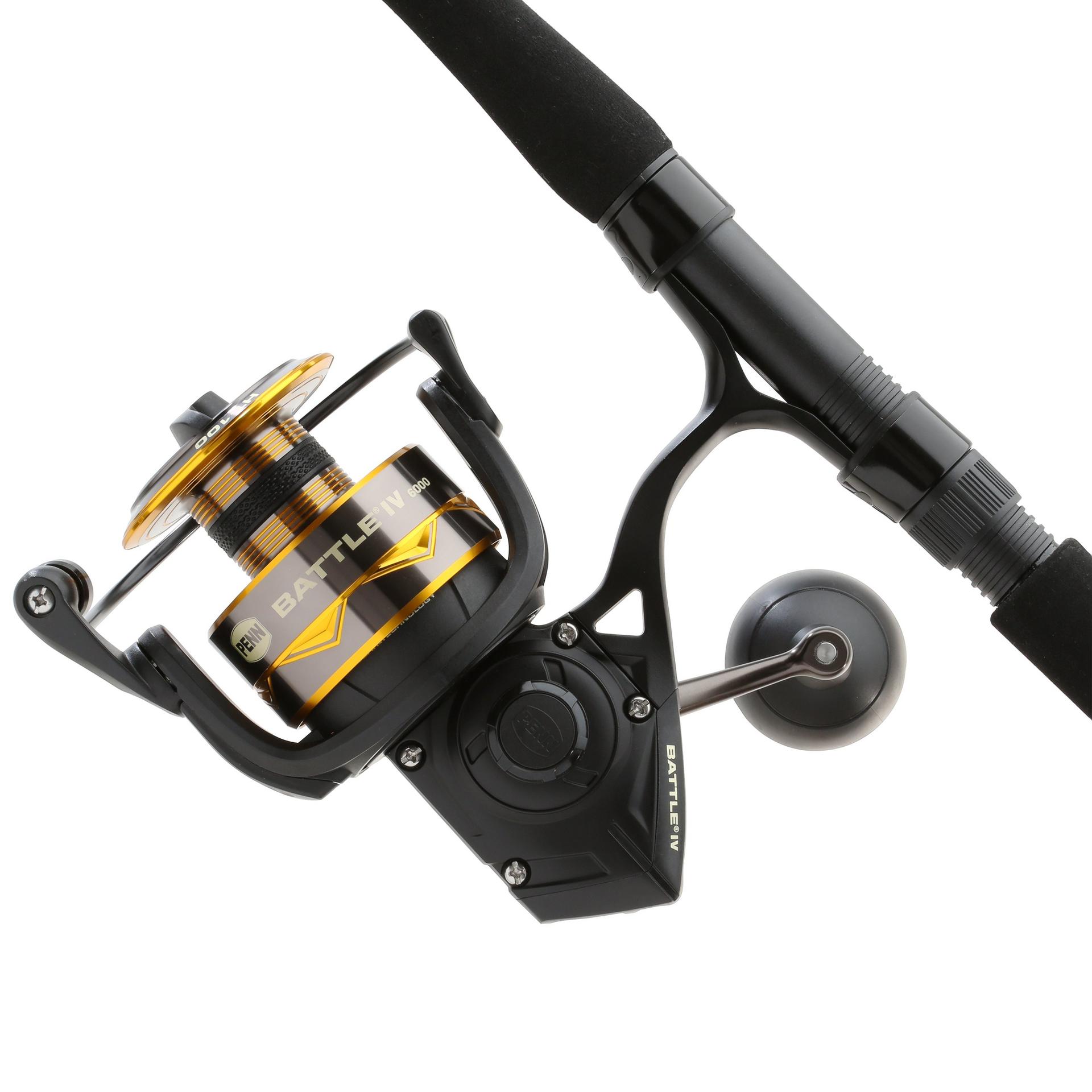 Battle IV Spinning Rod and Reel Combo - Premium Fishing Gear for Freshwater & Saltwater Anglers - Perfect for Bass, Trout, and Walleye Fishing