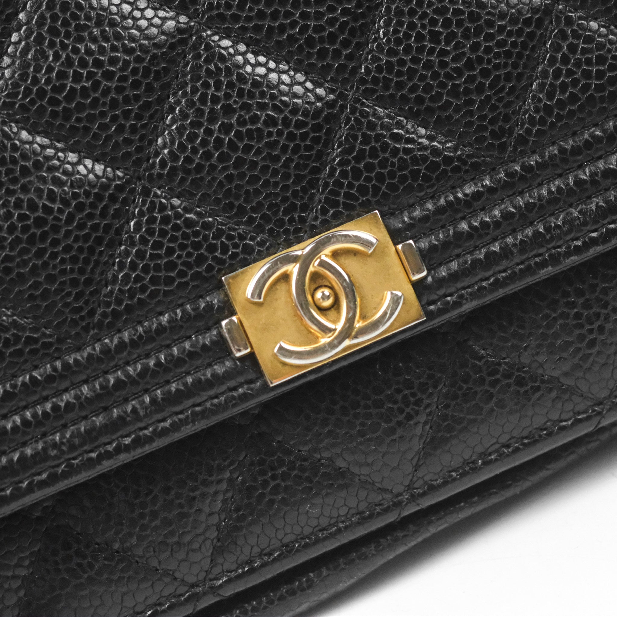 Chanel Boy Wallet on Chain WOC Black Caviar Gold Hardware - Luxury Crossbody Bag for Women, Perfect for Evening Events & Daily Use