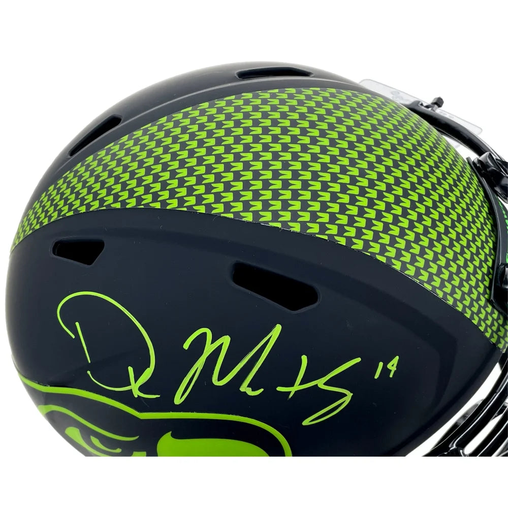 DK Metcalf Autographed Seattle Seahawks Football Helmet - Signed Speed Eclipse F/S - Perfect for Collectors, Fans & Sports Memorabilia Displays