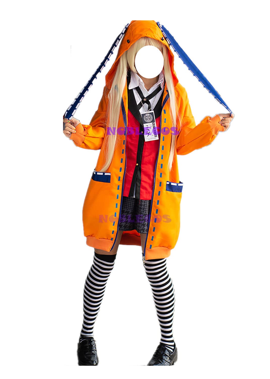 Anime Dealer Runa Cosplay Costume - Japanese School Uniform Rabbit Suit Outfit Full Set for Halloween, Anime Conventions & Cosplay Events