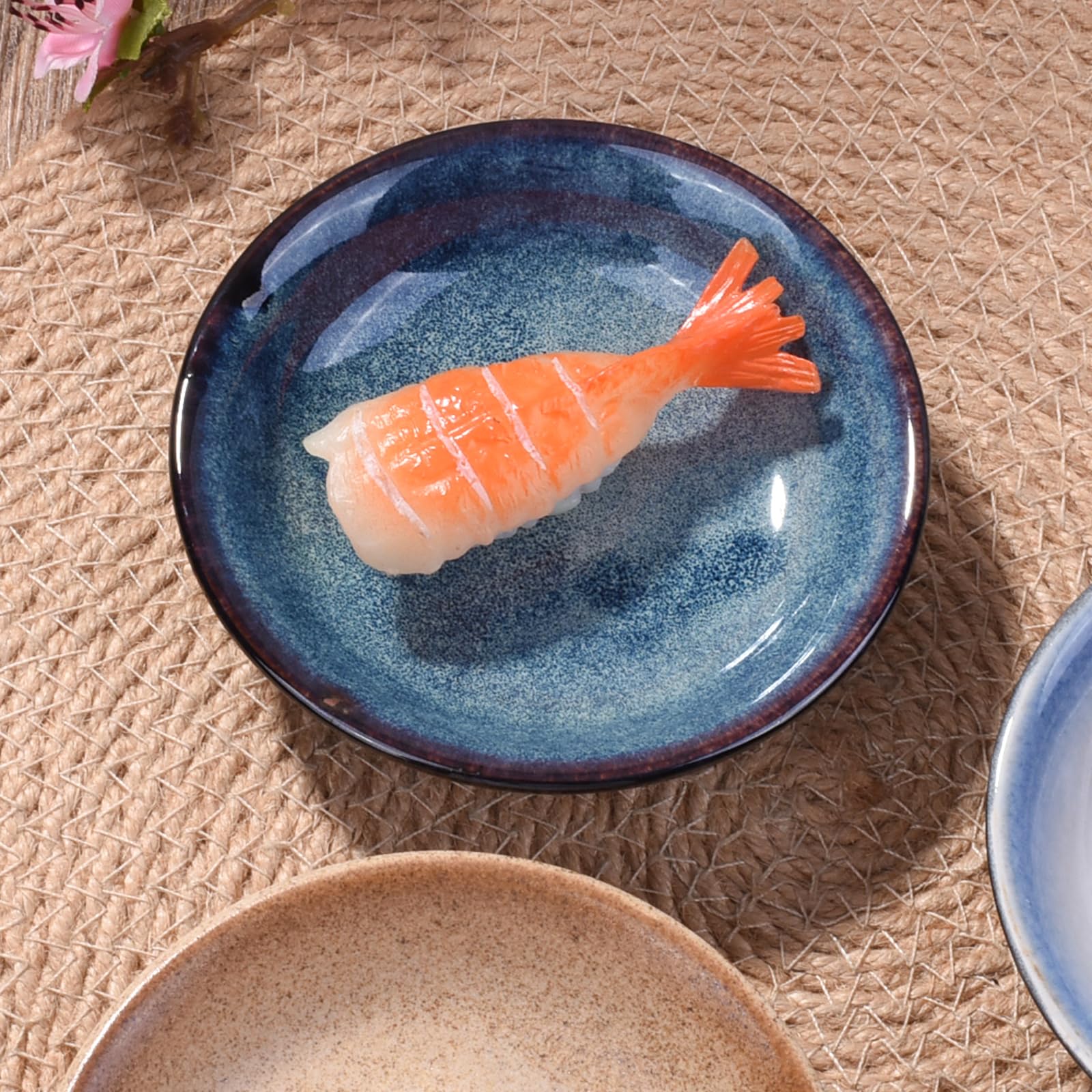 Japanese Soy Sauce Bowls Set - 4-Piece 4-Inch Dipping Dishes for Sushi & Dumplings