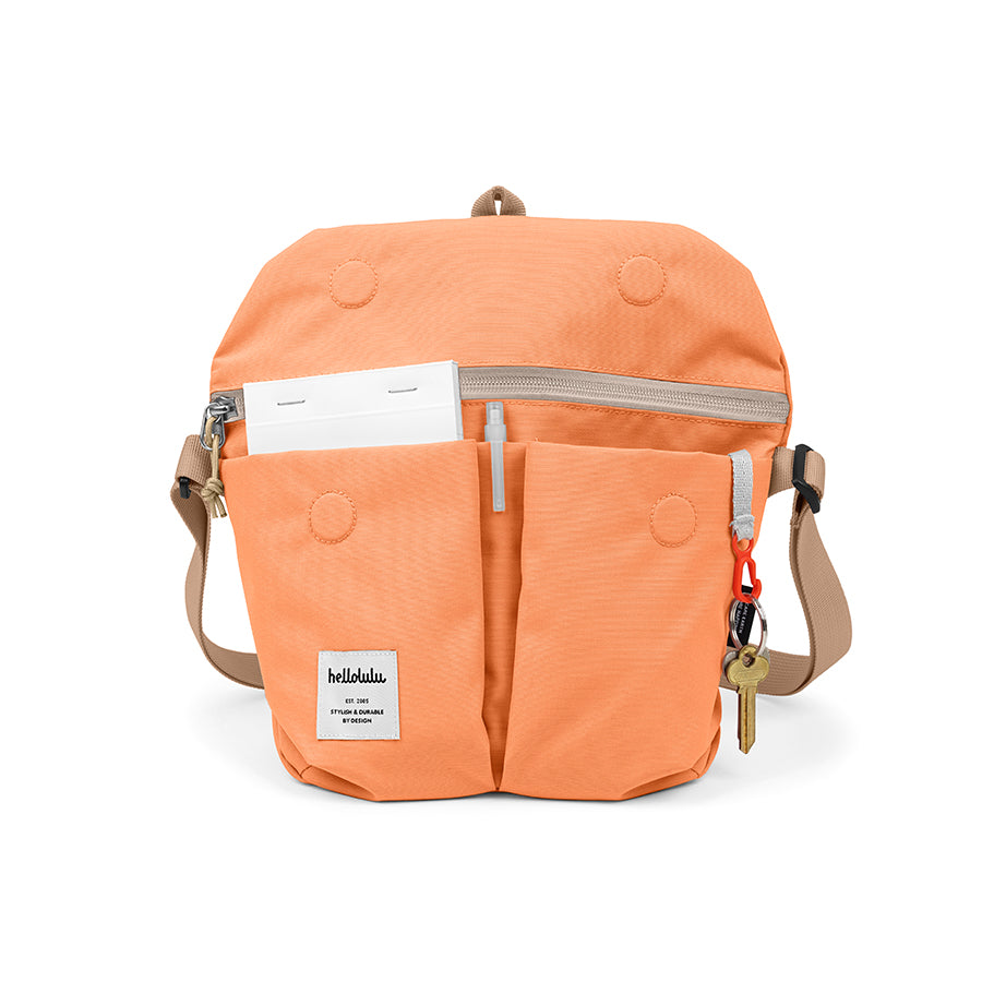 HELLOLULU Mini Kasen All Day Shoulder Bag - Stylish Crossbody Purse for Women, Lightweight & Durable (P.Orange) - Perfect for Work, Travel & Everyday Use
