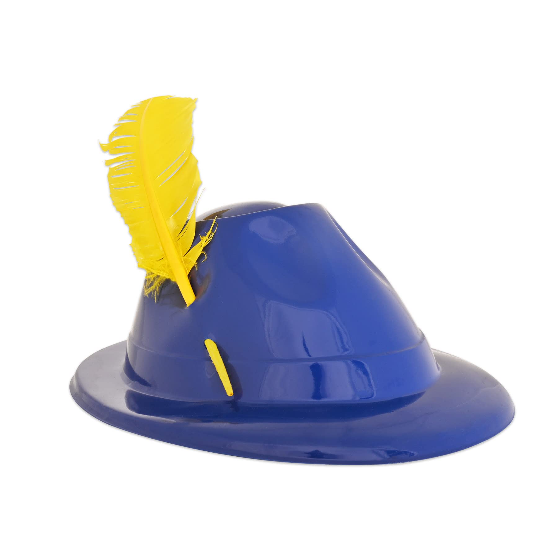 Beistle 48-Pack German Oktoberfest Party Hats - Colorful Plastic Alpine Hats with Feathers (Red, Blue, Yellow, Green) - Bavarian Festival Accessories for Oktoberfest Celebrations, Costume Parties & Themed Events