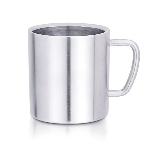 VISAXMI® Stainless Steel Double Wall Tea & Coffee Cups - 2 Pack, Hot & Cold Insulated Travel Mugs with Stylish Design for Office, Home & Outdoor Use