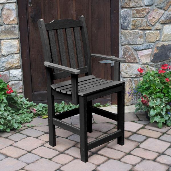 Lehigh Counter Height Outdoor Armchair - Patio Bar Stool with Weather-Resistant Design for Backyard, Deck, and Poolside Use
