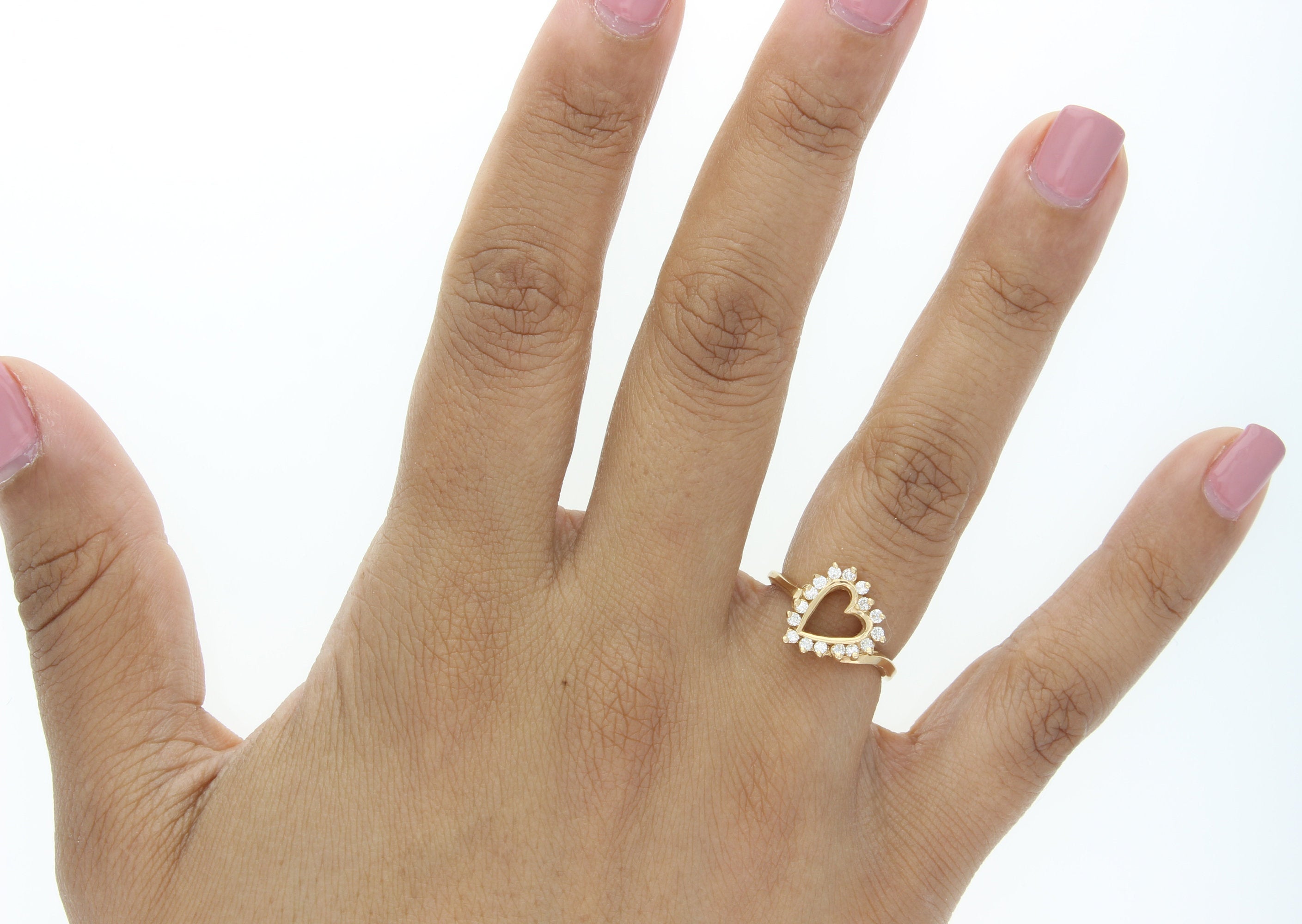 0.25 Carat Heart Shaped Diamond Ring in 14K Yellow Gold - Elegant Valentine's Gift, Anniversary Jewelry & Romantic Proposal Ring for Her