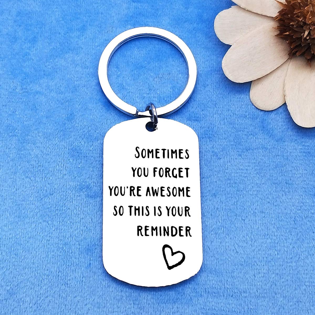 Inspirational Keychain - Funny Thank You Appreciation Gift for Coworker, Boss, Teacher | Encouragement Gifts for Men & Women | Christmas, Birthday, Graduation Gift for Son, Daughter, Friends, Sister | Perfect for Office, School, Daily Motivation