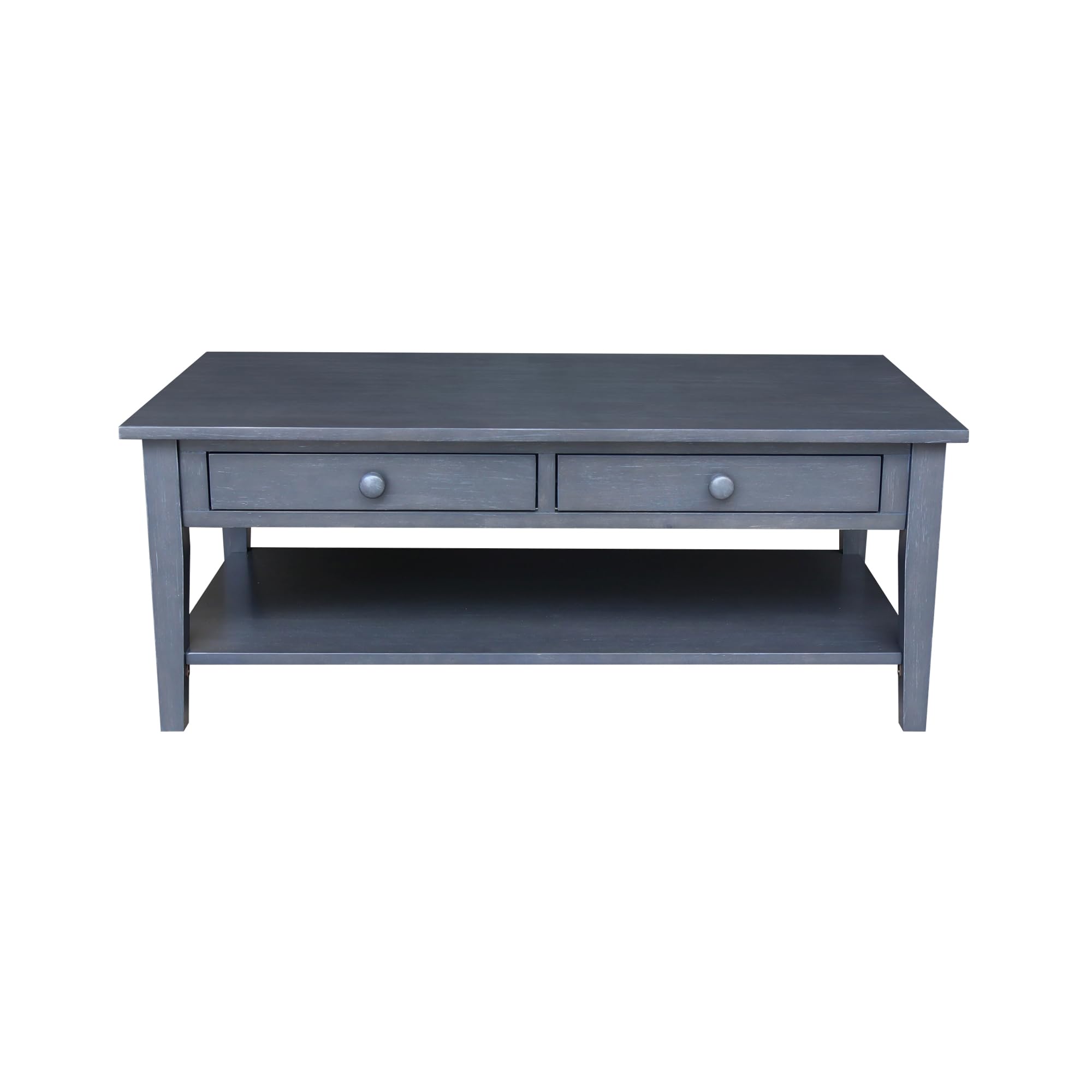 IC International Concepts Solid Wood Spencer Coffee Table - Modern Farmhouse Style for Living Room, Office & Lounge Areas
