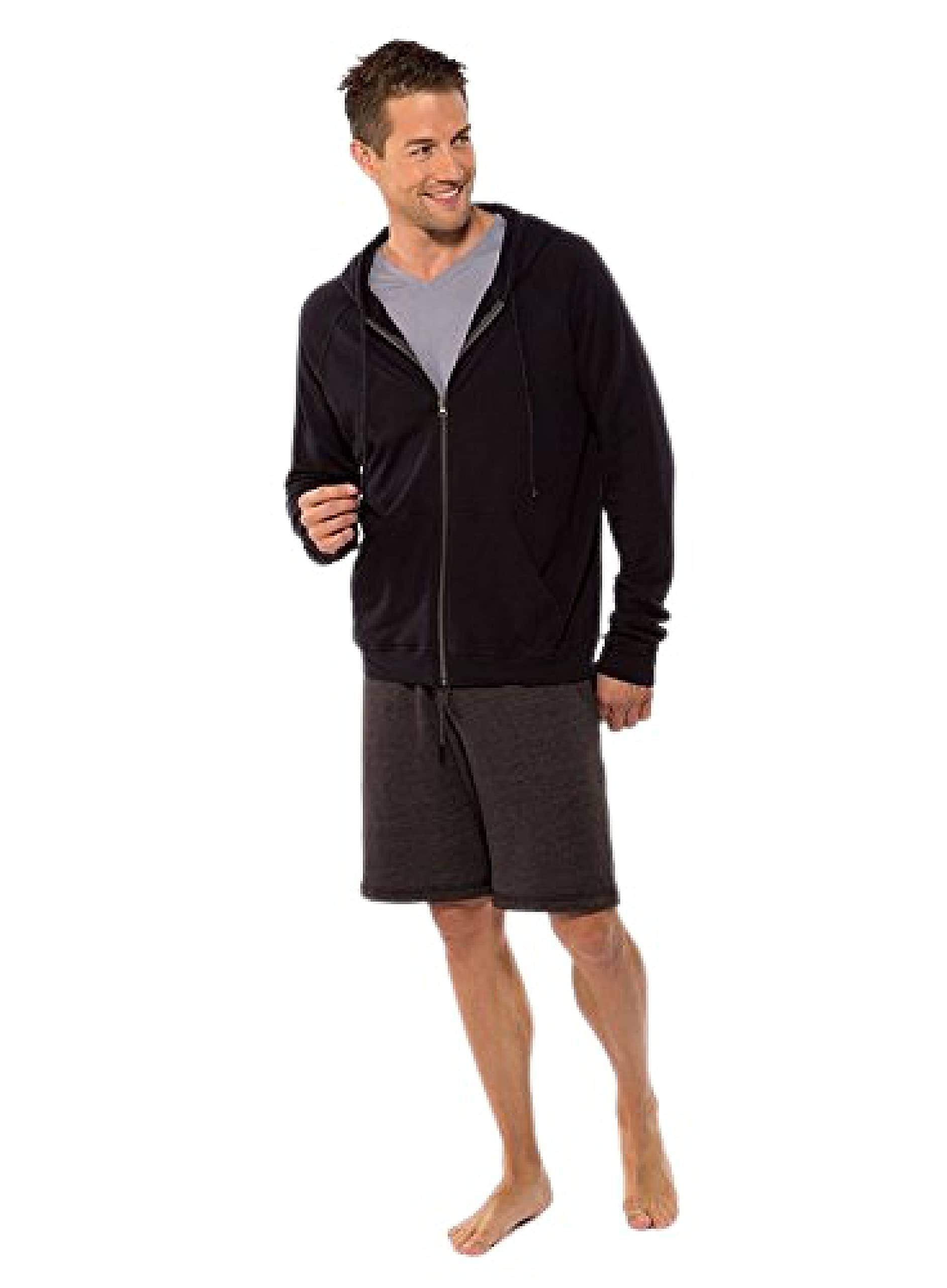Barefoot Dreams Malibu Collection Men's Cozy Fleece Hoodie - Soft Lounge Wear for Relaxing at Home, Travel & Casual Outings