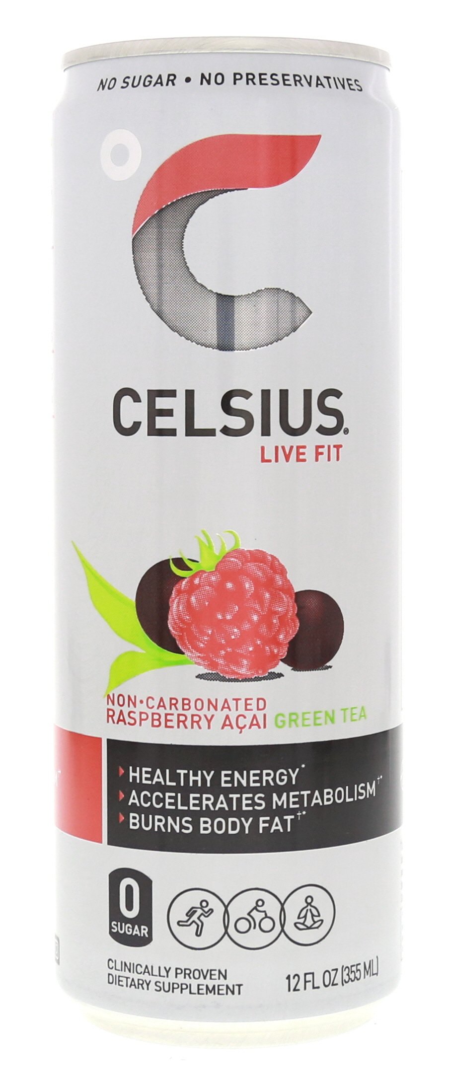 CELSIUS Fitness Drink 4-Flavor Variety Pack - Zero Sugar Energy Drinks, 12oz Slim Cans (12 Pack) - Pre-Workout & Post-Workout Hydration for Athletes & Gym Lovers