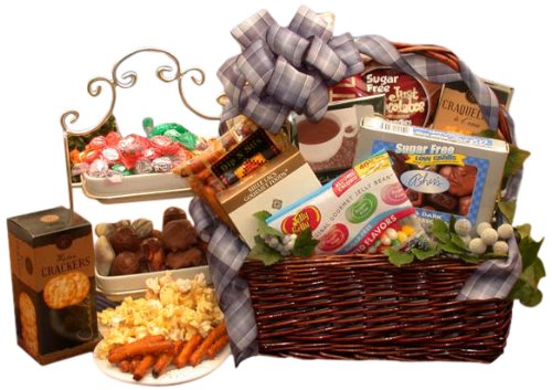 Organic Sugar-Free Gift Basket - Healthy & Delicious Snack Box for Diabetics, Keto Diet, Vegan & Gluten-Free - Perfect for Holidays, Birthdays & Corporate Gifts