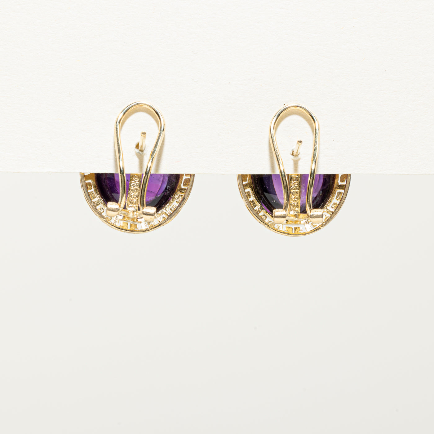 14K Gold Amethyst Stud Earrings - 18.00ctw Natural Gemstone Jewelry for Women | Elegant Gift for Birthday, Anniversary & Special Occasions