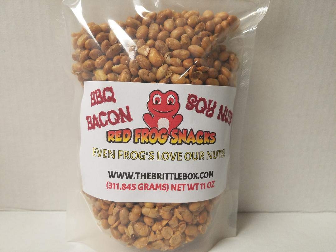 Wasabi, BBQ Bacon & BBQ Red Frog Flavored Soy Nuts - High Protein Snack (3-Pack) | Healthy Vegan Keto-Friendly Snacks for Work, Travel & Fitness
