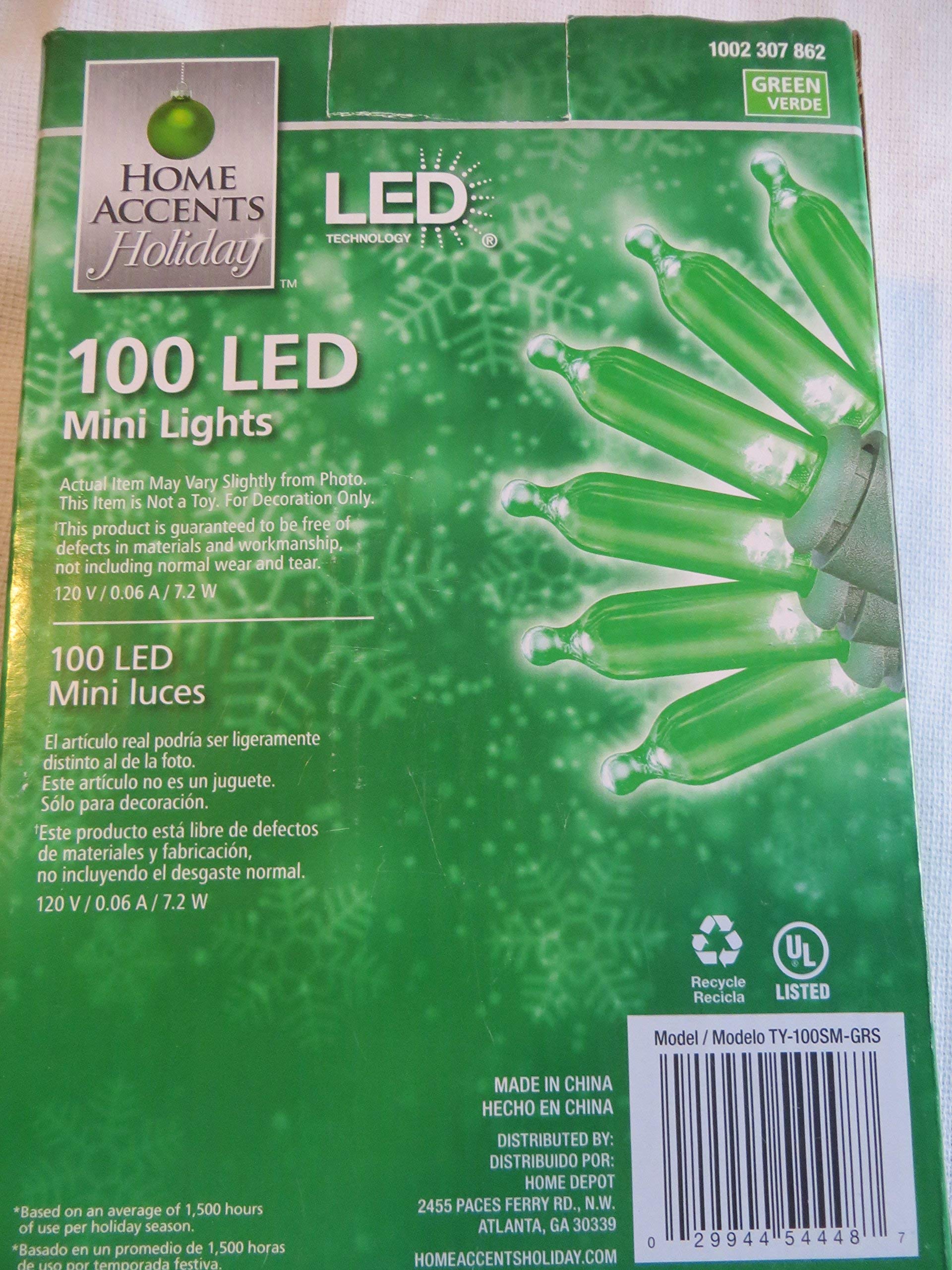 100 LED Green Mini Lights - Indoor/Outdoor Fairy String Lights for Christmas, Party, Wedding & Garden Decoration