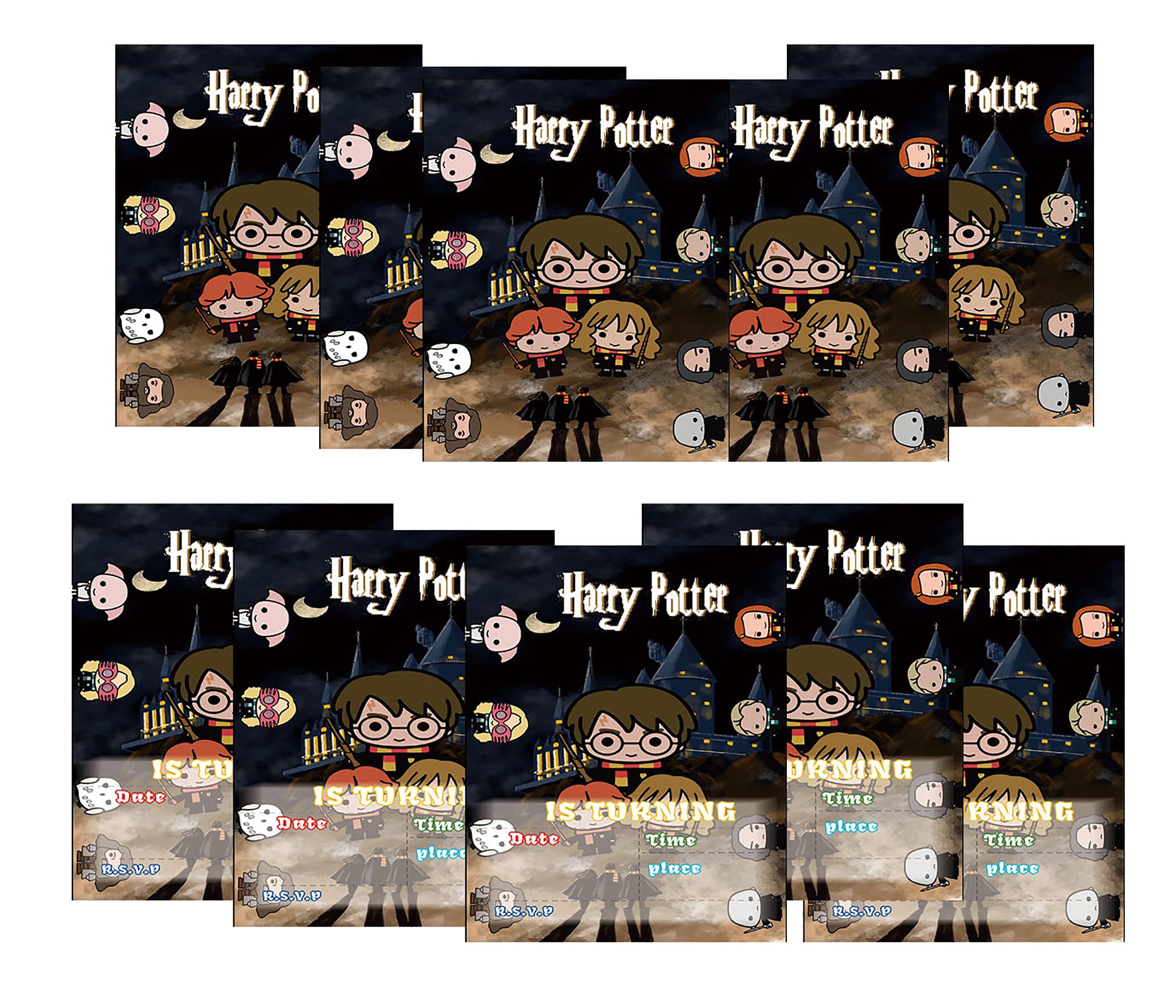 GXCELCN Wizard Birthday Party Supplies Set - Kids Birthday Invitation Cards, Wizard Theme Party Decorations for Boys & Girls - Perfect for Baby Showers, Birthday Parties & Magic Themed Events