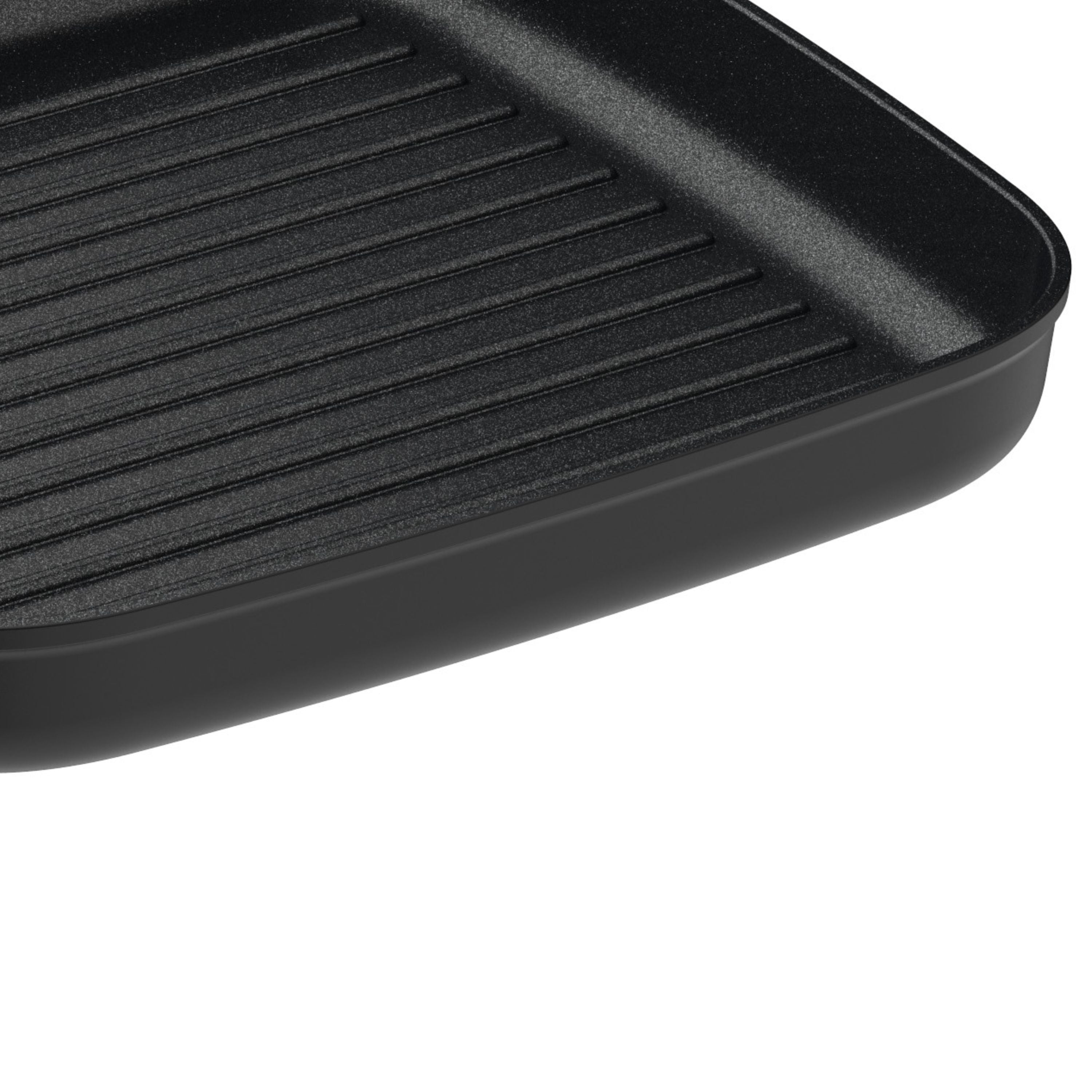 BergHOFF Leo Graphite Nonstick Ceramic Grill Pan 11 Inch - Eco-Friendly Recycled Material Cookware for Healthy Cooking | Perfect for Stovetop, Oven & Outdoor Grilling