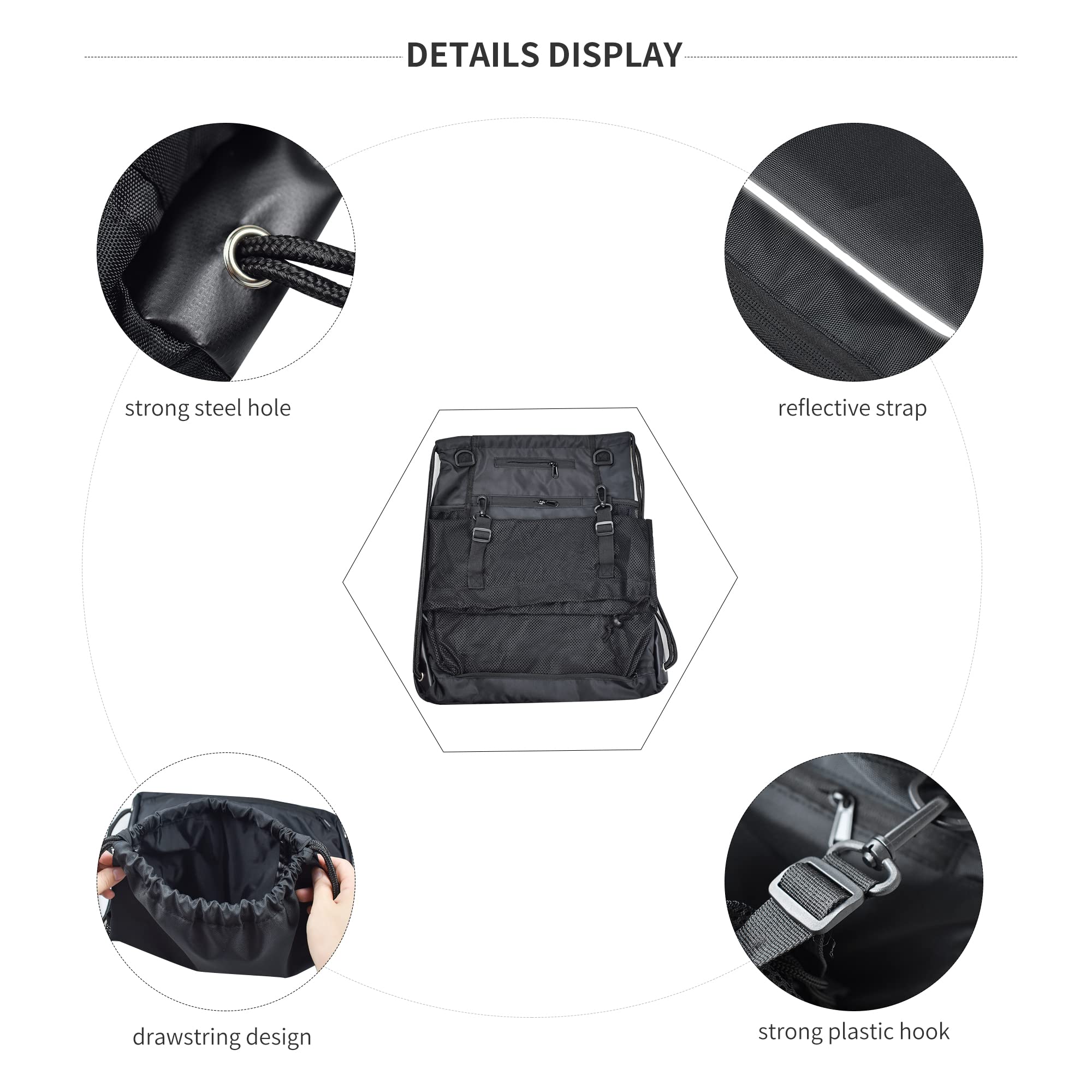 Motorcycle Helmet Backpack Bag - Lightweight Waterproof Storage Tail Bag with Large Cargo Net | Perfect for Commuting, Road Trips & Adventure Riding