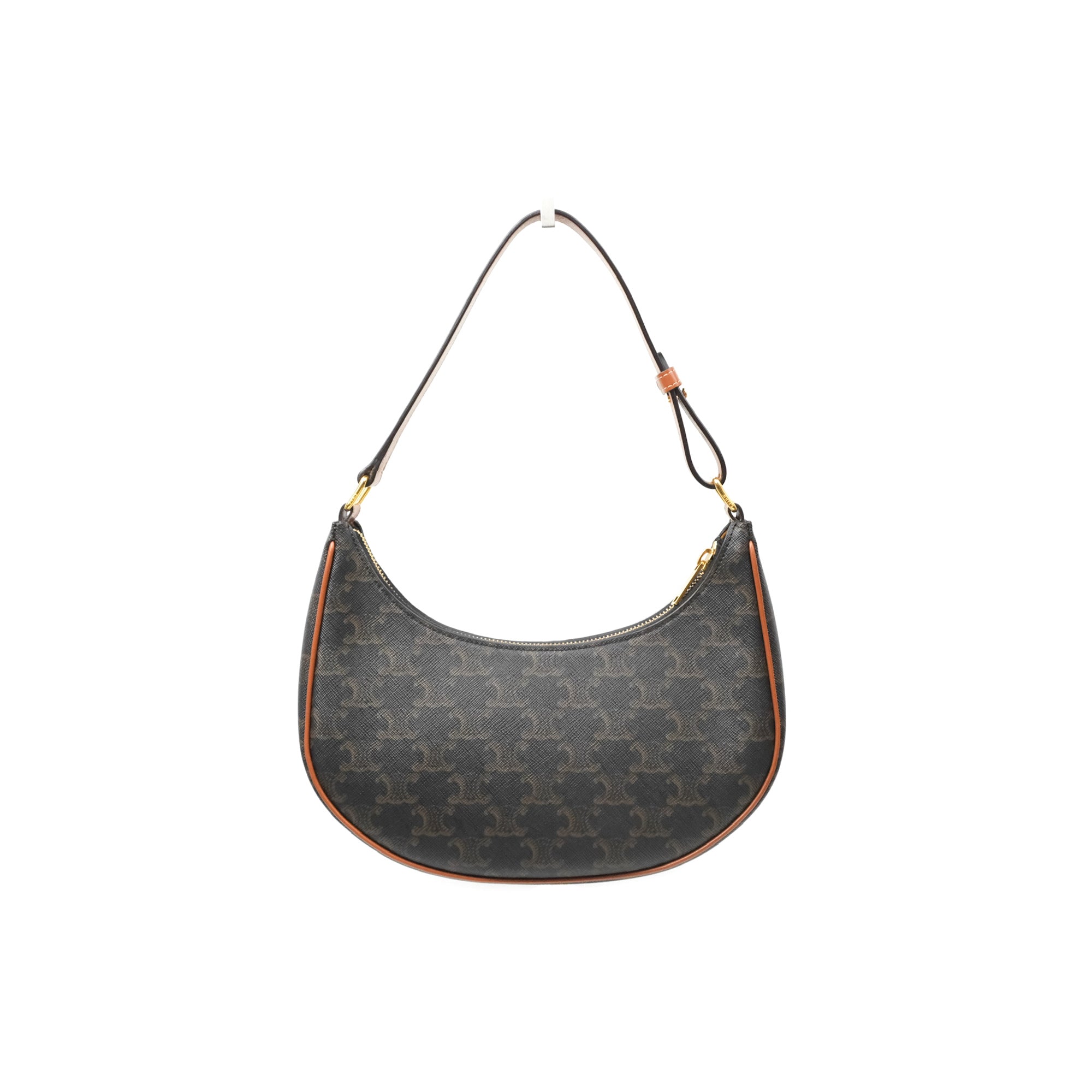 Celine Ava Bag in Triomphe Canvas & Calfskin Leather - Tan Crossbody Shoulder Bag for Women | Perfect for Work, Travel & Everyday Use