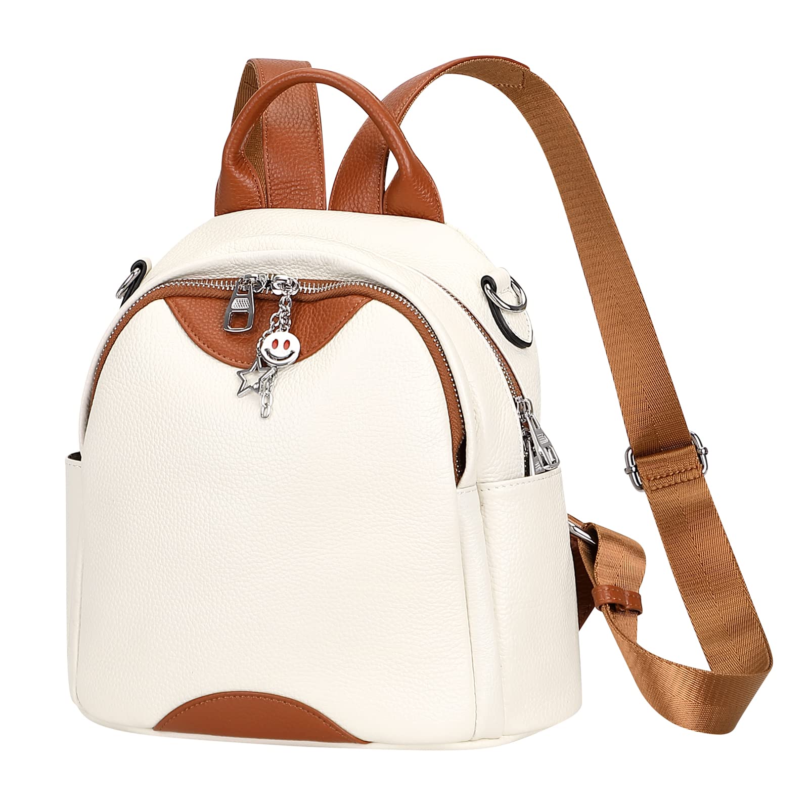 ALTOSY Women's Soft Genuine Leather Backpack - Small Convertible Purse & Shoulder Bag for Work, Travel & Daily Use | Stylish Ladies Handbag for Office, School & Weekend Outings