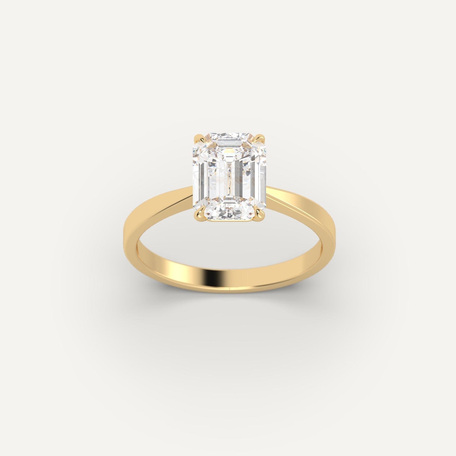2 Carat Emerald Cut Diamond Ring for Women - Elegant Solitaire Engagement Wedding Band - Perfect for Proposals, Anniversaries & Special Occasions