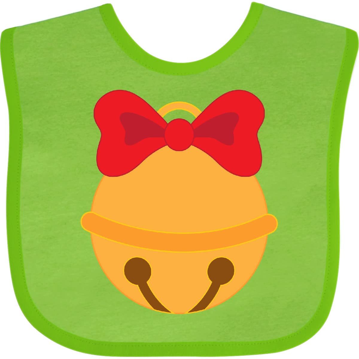 Inktastic Christmas Jingle Bell Baby Bib - Cute Holiday Feeding Bib for Infants & Toddlers - Perfect for Christmas Photos, Family Gatherings & Festive Mealtime Fun