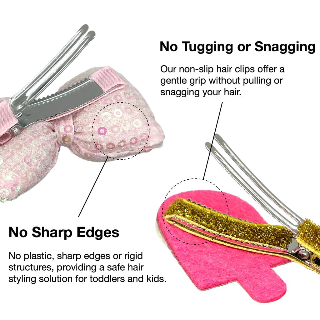 Sparkly Rhinestone Hair Clips for Women & Girls - 9 Pcs Non-Slip Alligator Clips, Glitter Barrettes for Kids, Teens & Adults | Perfect for Parties, Weddings & Daily Hair Styling
