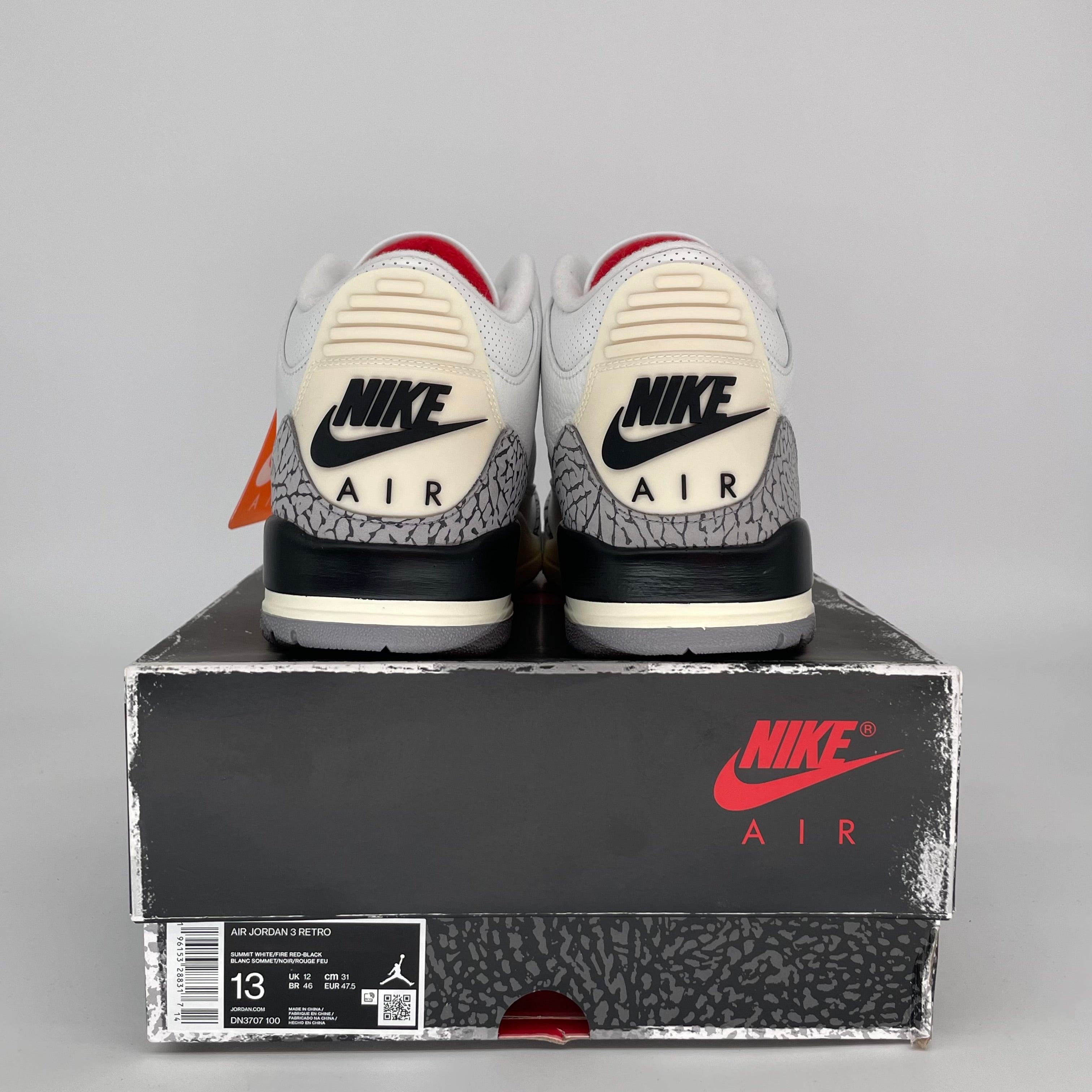 Original Air Jordan 3 White Cement Reimagined Men's Basketball Shoes Size 13 DN3707 - Retro Sneakers for Streetwear & Basketball Court Performance