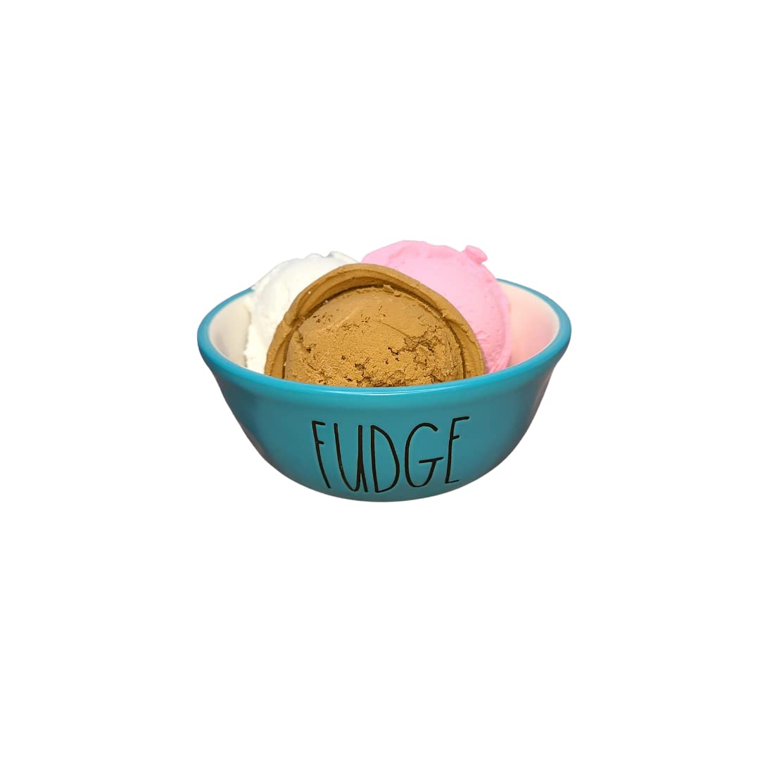Set of 3 Fake Ice Cream Scoops - Summer Party Decorations, Tiered Tray Decor, Faux Neapolitan Ice Cream Bar Accessories - Perfect for Dessert Displays, Coffee Shops & Summer Themed Events