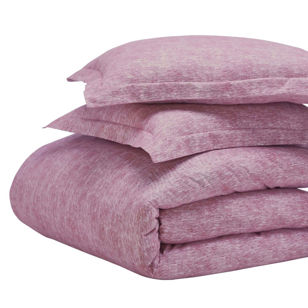 Soft Melange Flannel Cotton Two-Toned Brushed Duvet Cover Set - Cozy Bedding for Winter Nights & Guest Room Comfort