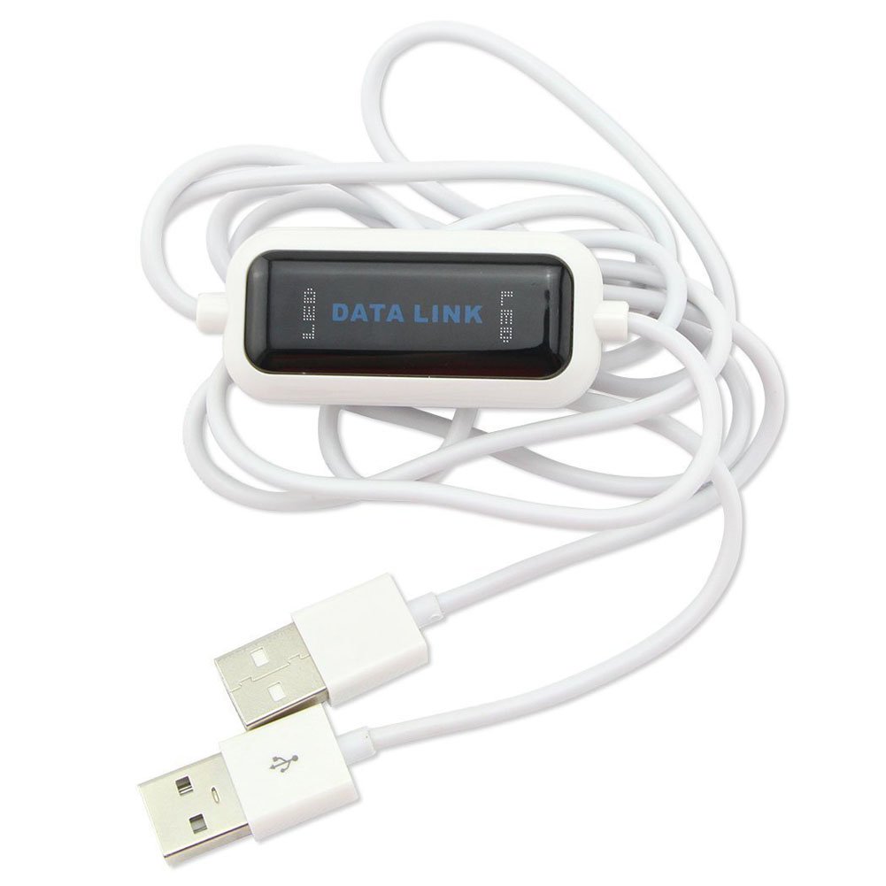 High-Speed USB 2.0 Data Transfer Cable for PC & Laptop - Direct File Sharing Between 2 Computers - Compatible with Windows XP/Vista/7/8/10 (32/64 bit) - Perfect for Office Work, Home Use & Quick Data Migration