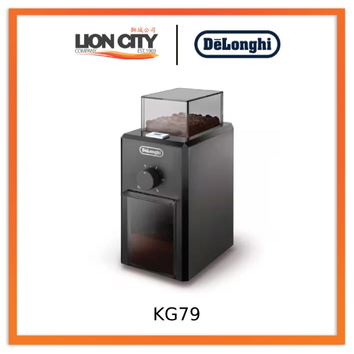 De'Longhi KG79 / KG89 Professional Burr Coffee Grinder - Adjustable Grind Settings for Espresso, Drip & French Press - Compact & Quiet Design for Home & Office Use