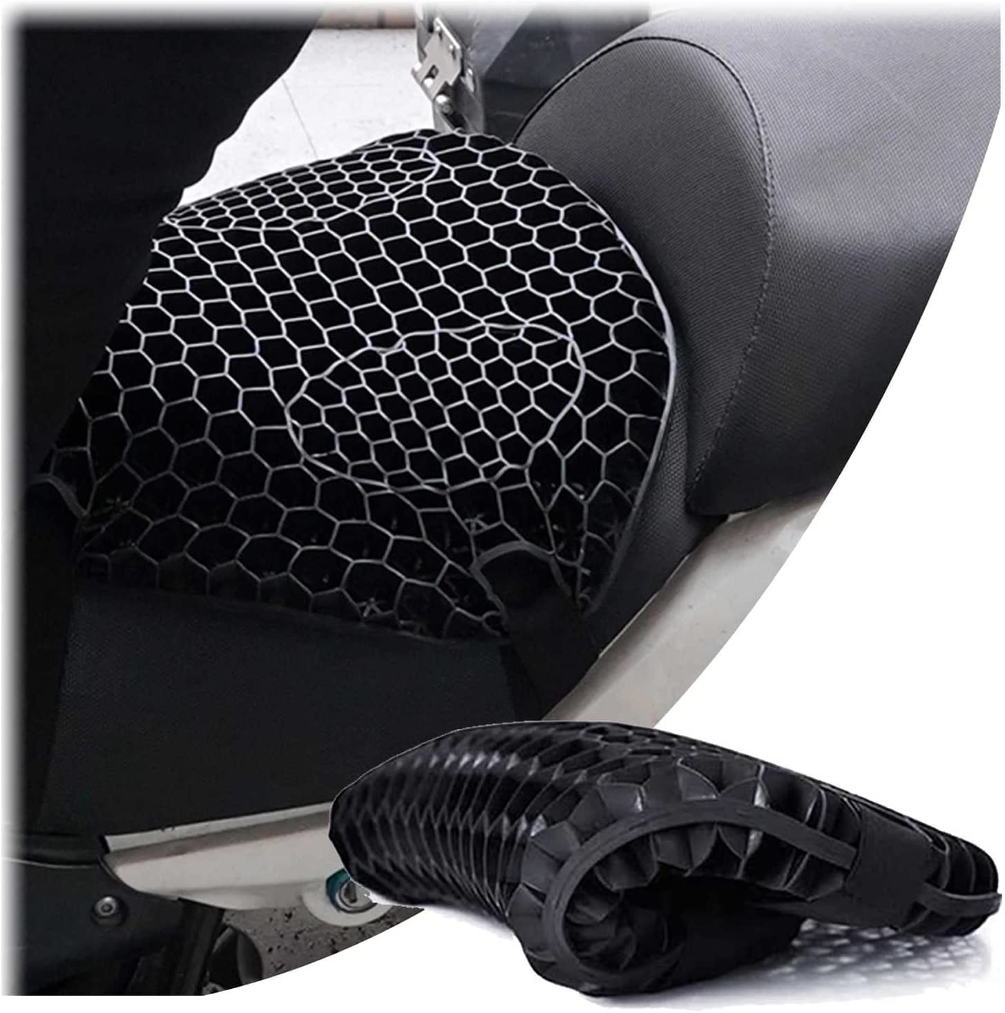 Universal Motorcycle Seat Pad - 3D Honeycomb Shock Relief for Comfort Riding