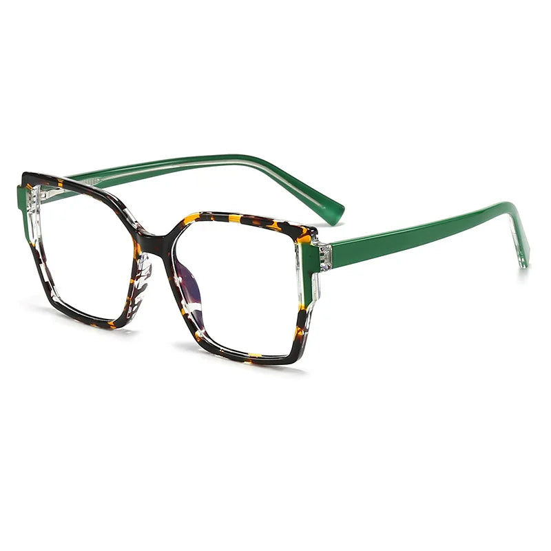 CCspace Women's Full Rim Square Cat Eye Polycarbonate Eyeglasses Frame 301332 - Stylish & Lightweight for Work, Reading & Fashion Accessories