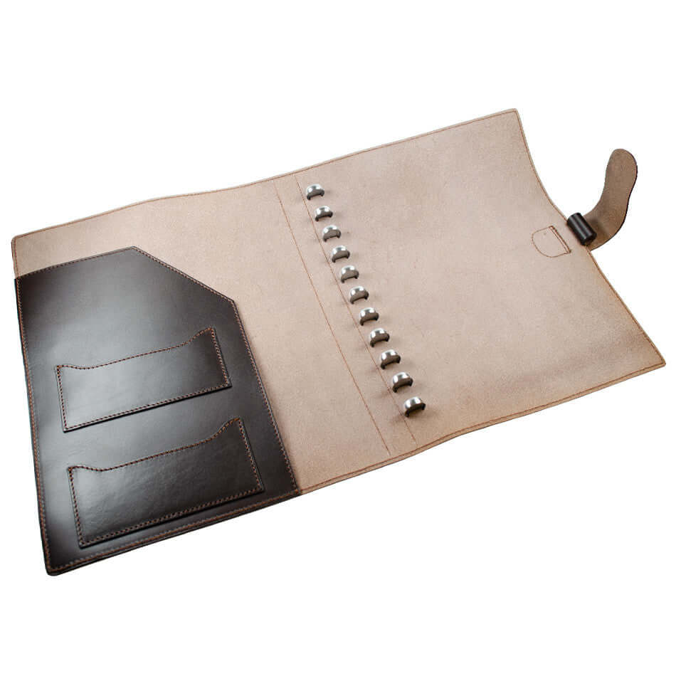 Premium Atoma Pur Leather Folder 210 x 295mm - Elegant Brown Document Organizer for Office, School & Business Professionals - Perfect for Files, Contracts & Important Papers