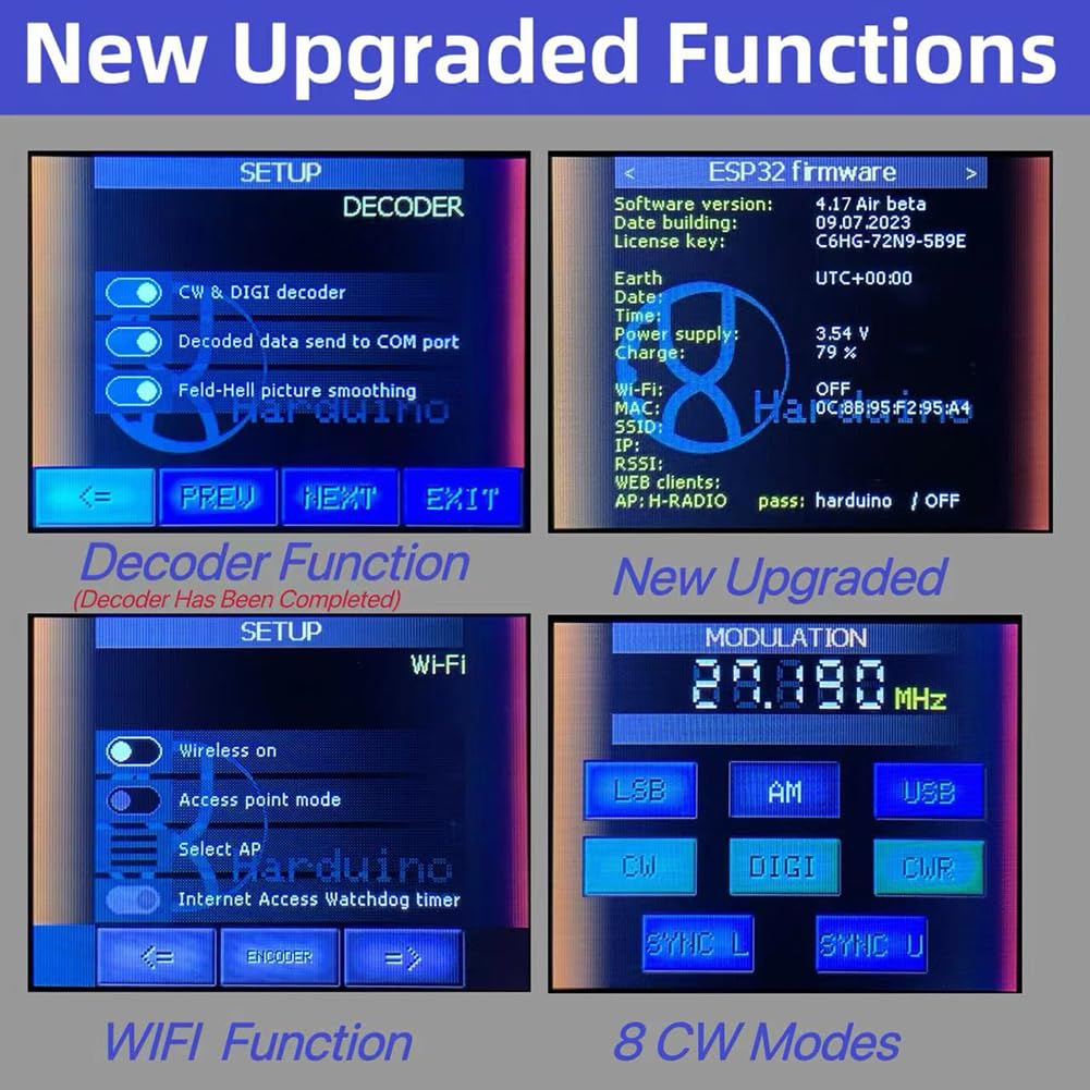 SI4732 ATS-25 Max-Decoder All Band Radio Receiver with CW RTTY Decoding, WiFi, 2.4