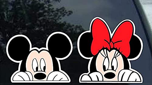 Max Mouse and Min Mouse Combo Decal Sticker Set - High Quality Vinyl Stickers for Laptops, Phones & DIY Crafts - Perfect for Kids Rooms, School Supplies & Personalizing Devices