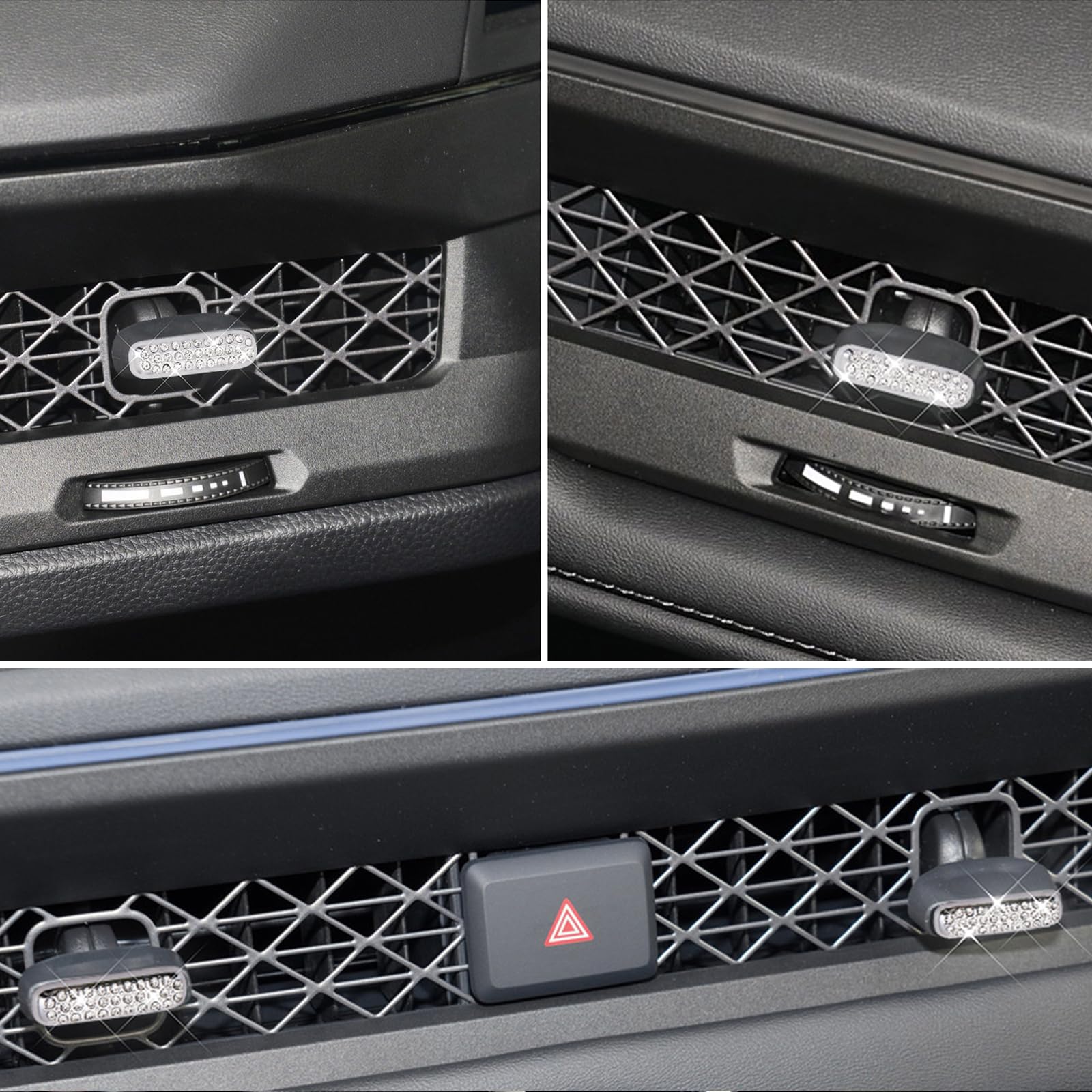 11th Gen Honda Accord 2024 Bling Air Vent Outlet Sticker - Silver Car Interior Accessories | Premium Decoration for Dashboard & Vent Trim | Perfect for Car Customization & Personalization