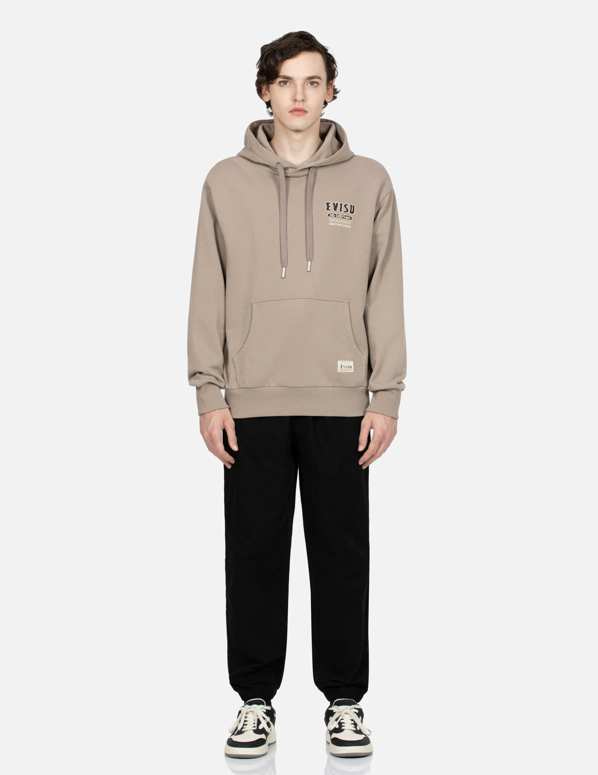 Custom Kamon & Logo Embroidered Jogger Pants for Men - Japanese-Inspired Casual Sweatpants with Woven Design - Perfect for Streetwear, Lounge & Gym Wear