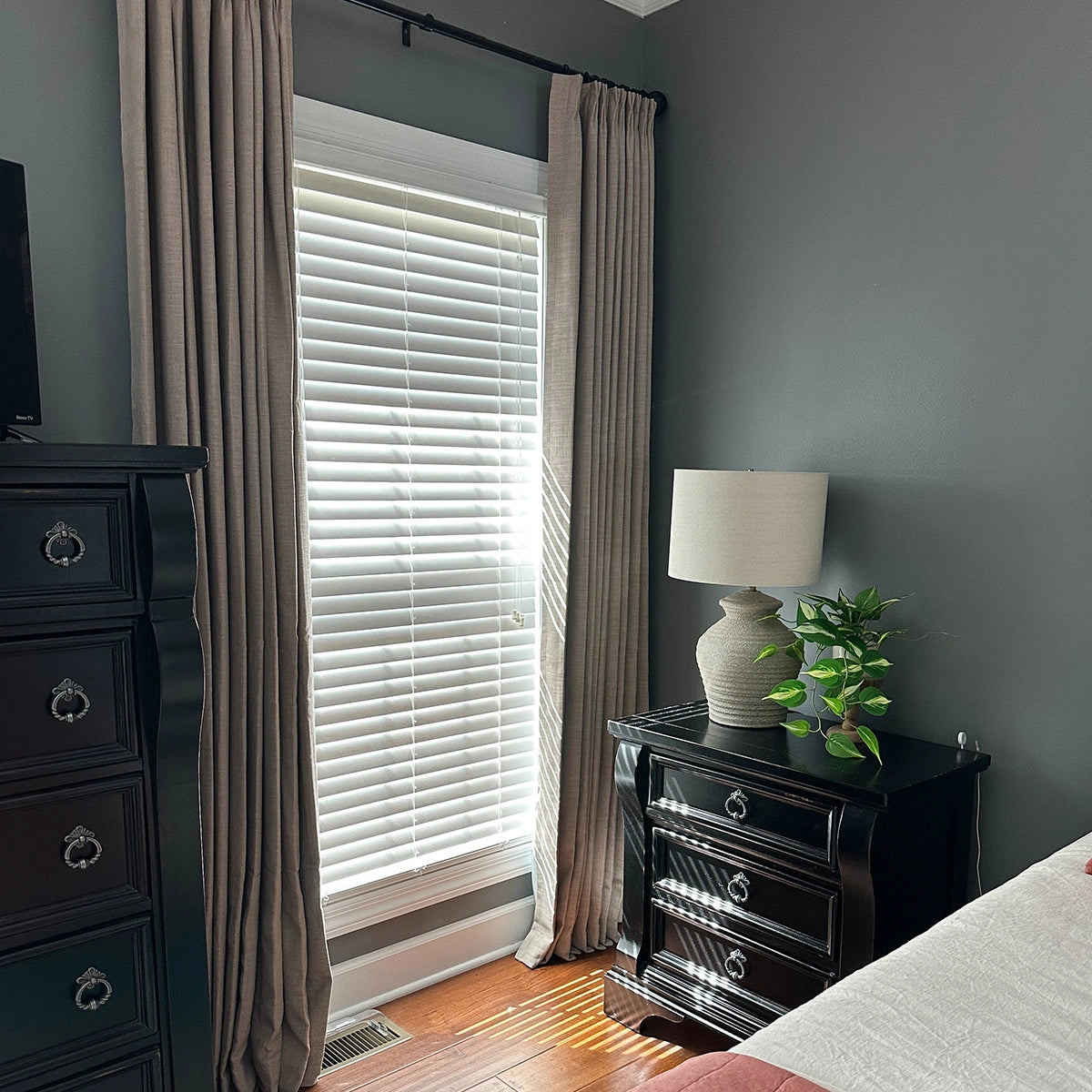 Pinch Pleated Blackout Curtains - 100% Linen Fabric for Modern Home Decor | Noise Reducing & Thermal Insulated Window Drapes for Bedroom & Living Room