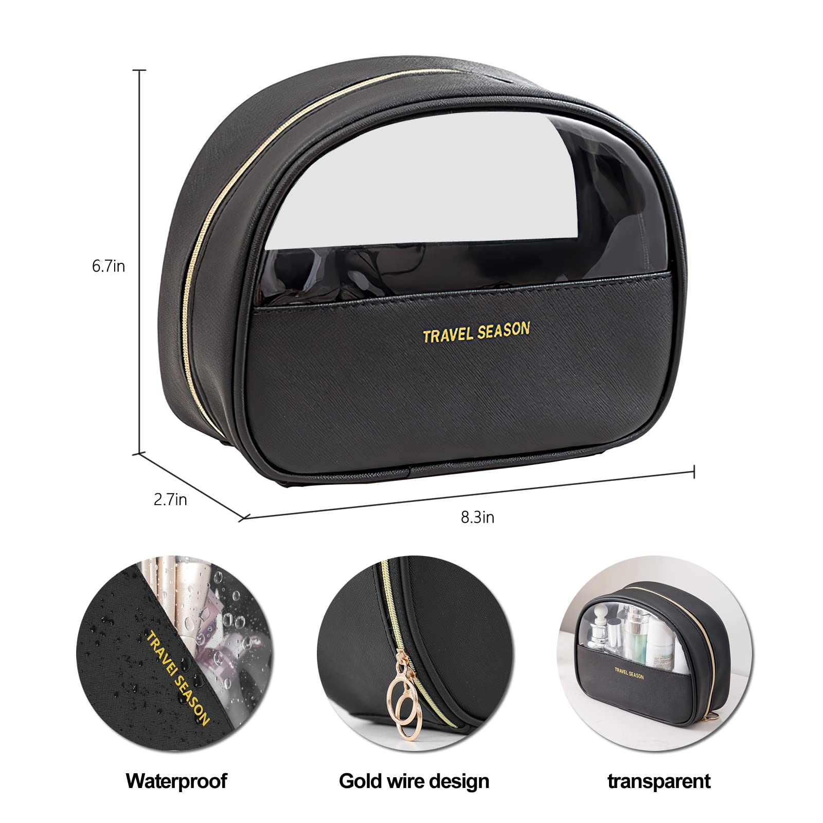 All-in-One Makeup Kit for Women - Black, Portable for Travel & Daily Use