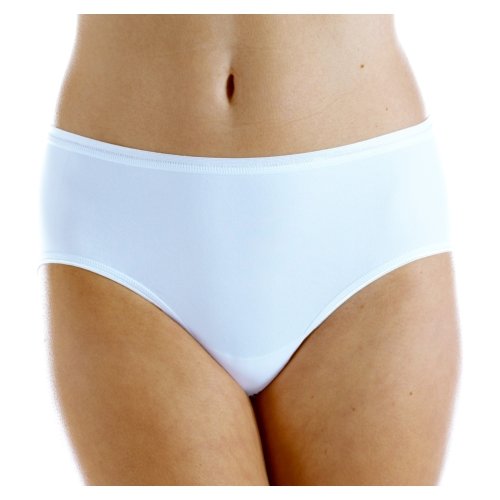 3-Pack Hush Hush Women's Seamless Light Absorbency Panties White 1X - Reusable Incontinence & Period Underwear for Comfort & Protection - Perfect for Daily Wear, Postpartum, Light Bladder Leaks & Menstrual Care