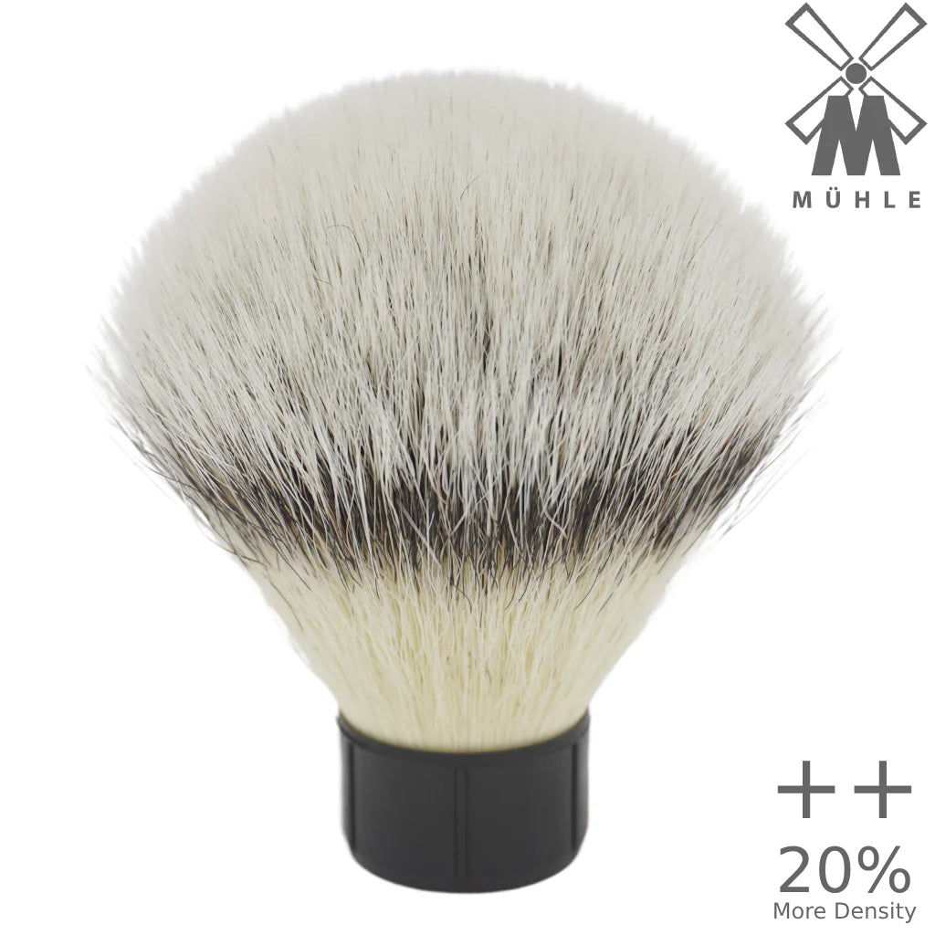 AP Shave Co. 25mm STF OG++ XLarge Silvertip Fibre Synthetic Shaving Brush - Premium Wet Shaving Tool for Men - Perfect for Lathering Soaps & Creams in Barber Shops or Home Grooming Routines