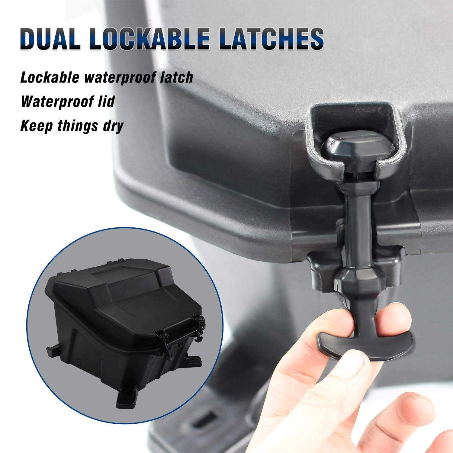 69 QT Removable Rear Cargo Storage Box for Polaris RZR XP 1000/RZR 900/XP 4 1000/Turbo S (2014-2023) - Waterproof Bed Tool Organizer with Lid, Replacement Part #2881193 - Perfect for Off-Roading, Camping & Outdoor Adventures