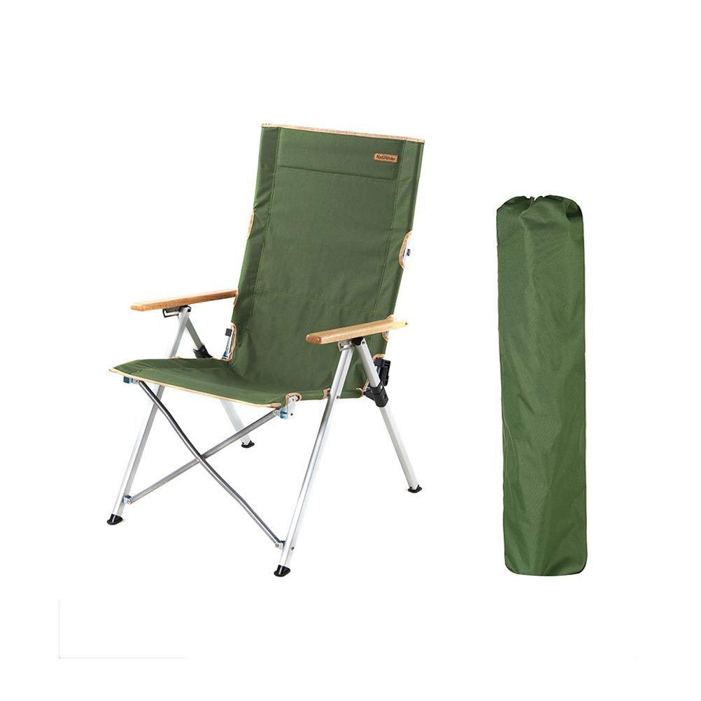**Portable Aluminum Folding Chair - Adjustable Recliner for Camping, Beach, Picnic, Fishing & Outdoor Leisure (Green) | Lightweight & Collapsible for Easy Travel & Storage**