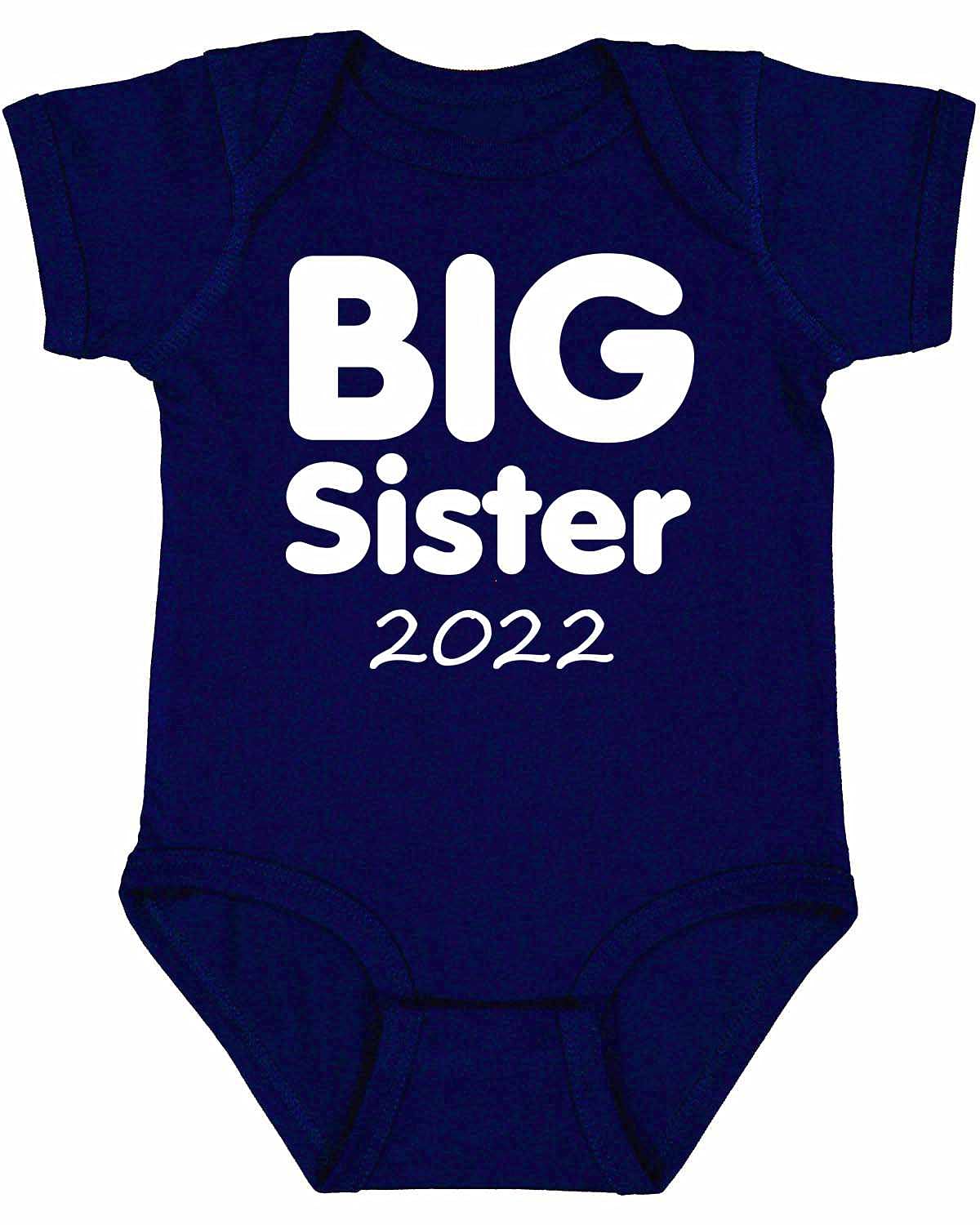 South Horizon Big Sister 2022 Baby Bodysuit - Soft Cotton Infant Onesie for Newborns & Toddlers - Perfect for Sibling Announcements, Photo Shoots & Everyday Wear