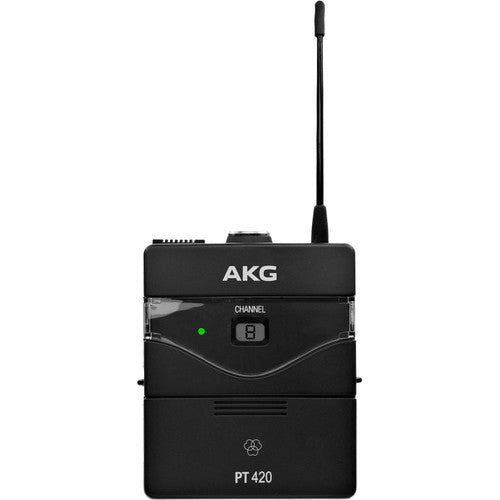 AKG PT420 Wireless Bodypack Transmitter (530-559 MHz, Band A) - Professional Audio Equipment for Live Performances, Theater, and Broadcast
