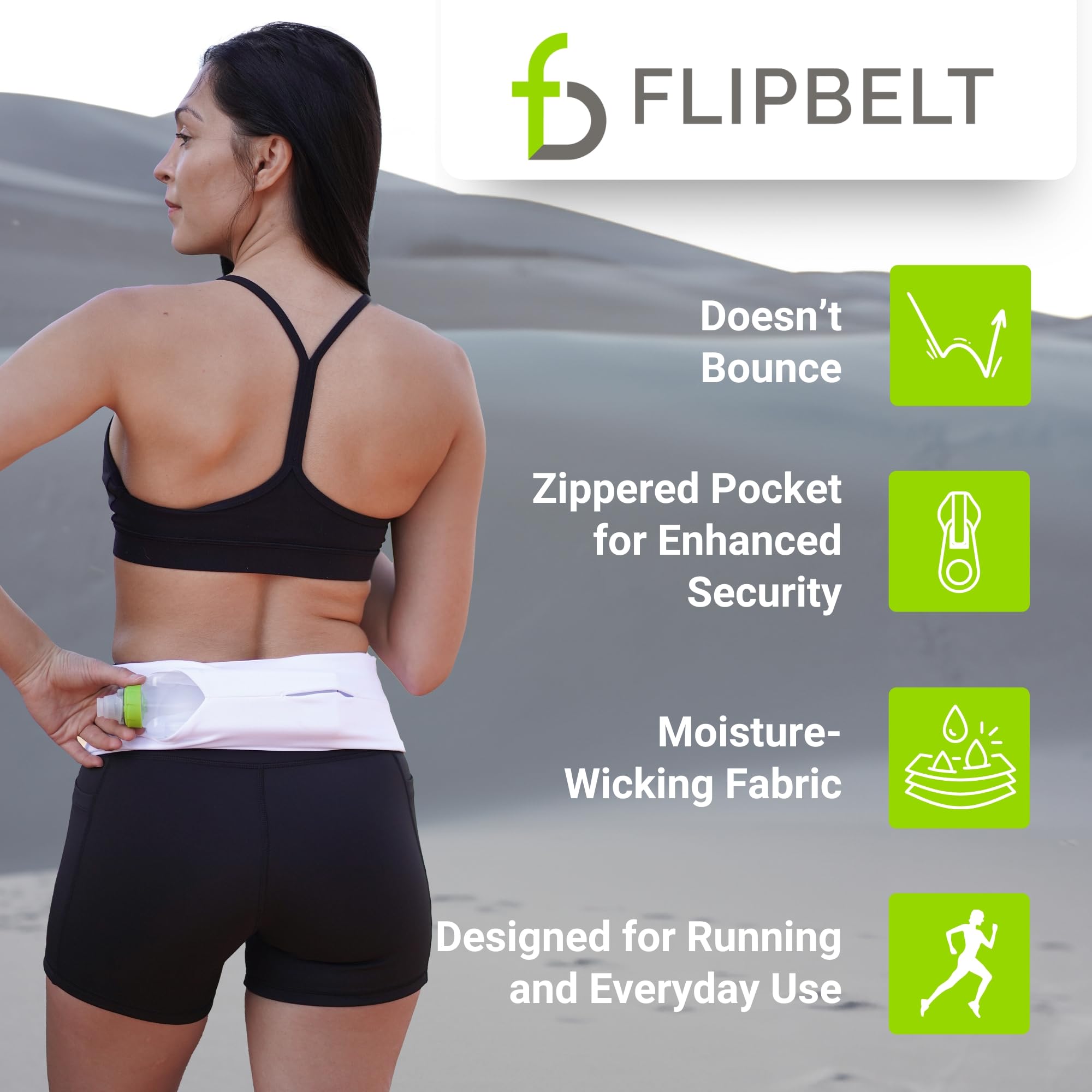 FlipBelt Zipper Running Belt - Adjustable Waist Pack for Fitness, Jogging & Hiking | Water-Resistant Sports Fanny Pack | Perfect for Phone, Keys & Essentials Storage | US Company | Ideal for Gym, Marathon & Outdoor Activities