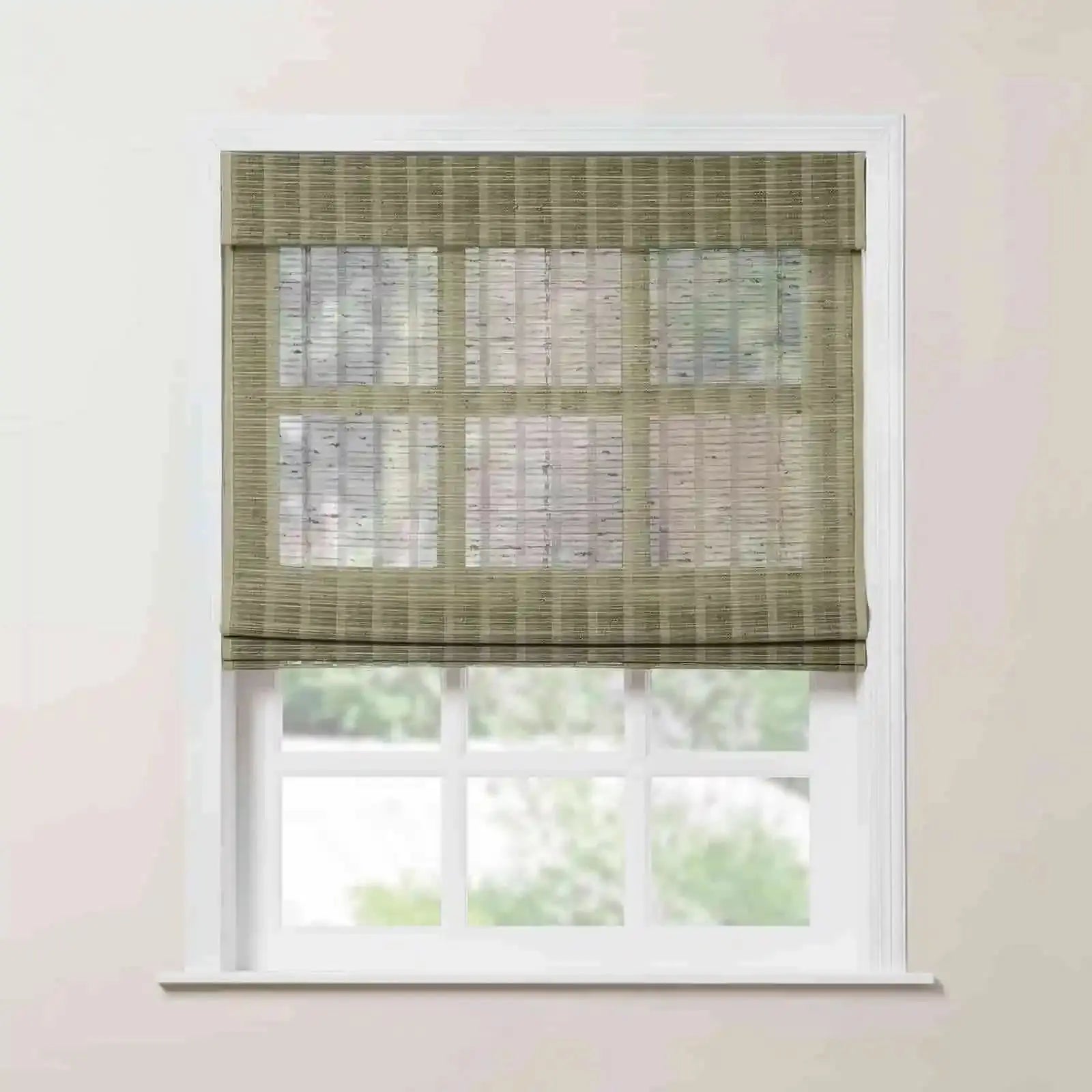 Rae Natural Ramie Bamboo Woven Shades - Series P | Eco-Friendly Window Coverings for Living Room, Bedroom & Patio | Light Filtering & UV Protection