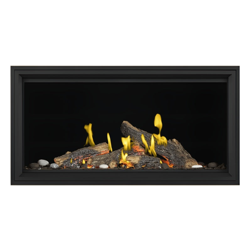 Napoleon 50-Inch Direct Vent Linear Gas Fireplace with Luminous Logs - Modern Tall Vector Design for Living Room, Bedroom, or Office Heating